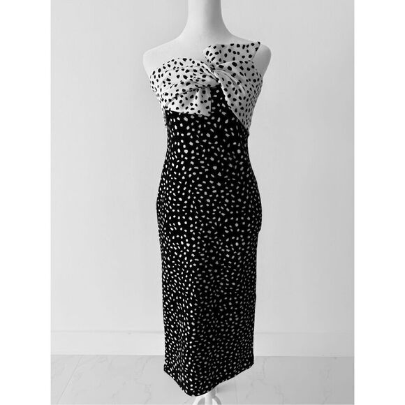 Topshop Twist Bow Bodycon Tube Dress - Picture 4 of 7